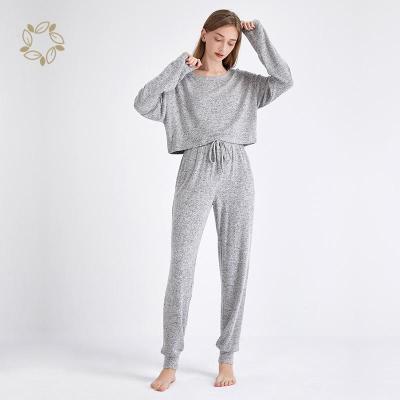 China QUICK DRY Organic Eco-Friendly Ladies Pajamas Loungewear OEM Bamboo Long Sleeve Pajamas Woman Sleepwear Set Ladies Pajamas for sale