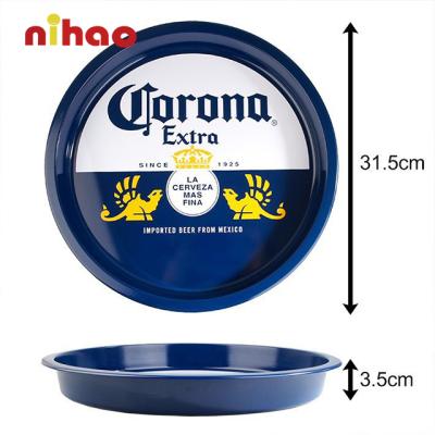 China NIHAO Eco-Friendly Customized Metal Serving Tray For Indoor Outdoor Bar Promotion for sale