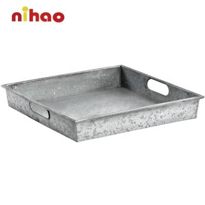 China High Quality Custom Galvanized Metal Bar NIHAO Serving Tray For Bar Restaurant for sale