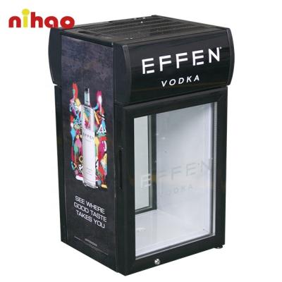 China NIHAO Eco-friendly Customized Portable Small Mini Bar Car Fridge For Indoor Outdoor Bar Promotion for sale