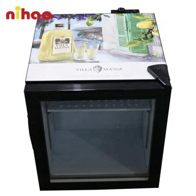 China NIHAO COMPRESSOR Customized Portable Small Mini Bar Car Fridge Glass Door For Indoor Outdoor Bar Promotion for sale