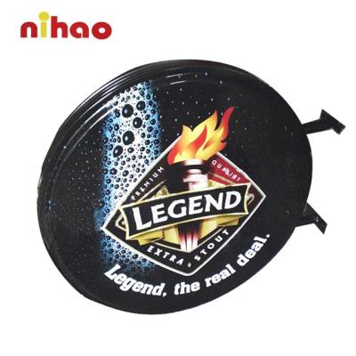 China Bars NIHAO Outdoor Indoor Custom Acrylic Cheap Circle Advertising Led Neon Light Box Sign For Bar Restaurant Promotion for sale