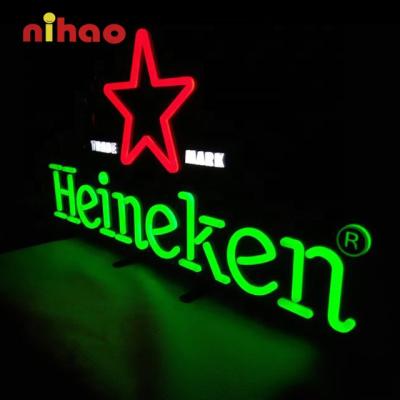 China Buildings NIHAO Customized Custom Light Weight Outdoor LED Advertising Neon Sign Sign For Bar Promotion for sale