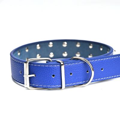 China High Quality Viable Rivet Vegan Punk Metal Spike Dog Collar Durable Pet Leather Spike Dog Collar for sale