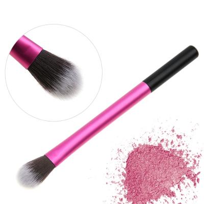 China Fashion Shape Blending Brush Flat Oval Eye Blending Setting Brush Eyeshadow Blender Brush With Long Olive for sale