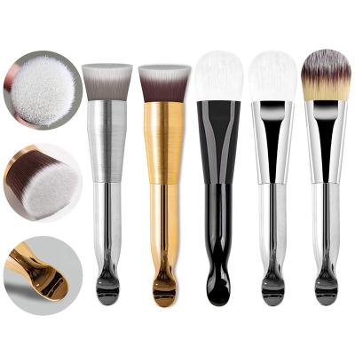 China Single Face Makeup Brush Foundation Brush Dual Face Brush Mask End With Spoon for sale