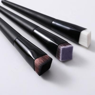 China Angular Blush Single Liquid Foundation Makeup Brush Square Beauty Brush Oblique Head Hair Color Option for sale