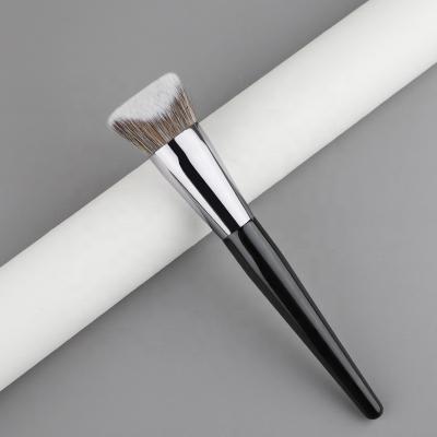 China 3D Brush Luxury 3D Pro Foundation Liquid Brush V CUT Shape With Vegan Synthetic Hair Private Logo for sale