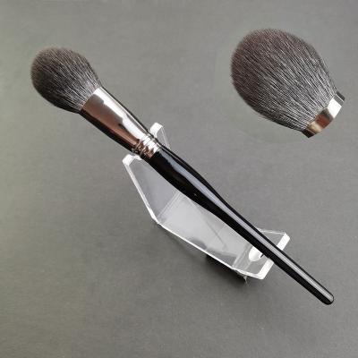 China Flat Brush Pro Flat Oval Blush Brush Flame Shaped Highlighter Contour Makeup Brush Goat Hair for sale