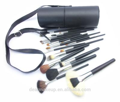 China Angular Blush 18pcs Pro Custom Makeup Set Brush with Goat Hair, Pony Hair, Sand Hair and Nylon Hair for sale