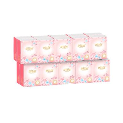 China Small Pocket Tissue Virgin Wood Pulp Material Paper Tissue Facial Tissue With Print for sale