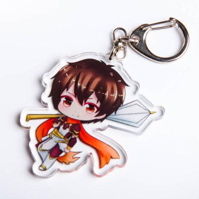 China Hiphop/Rock Wholesale Custom Printed Acrylic Key Chain Charms Transparent Cute Cartoon Clear Acrylic Key Chain for sale