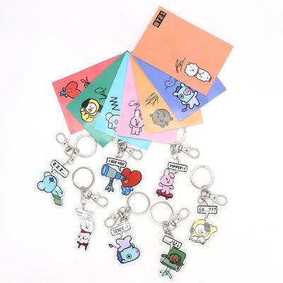 China Custom Shape Design Mini Clear Acrylic Key Chain Cute Keychains Made Factory Wholesale Environmentally Friendly for sale