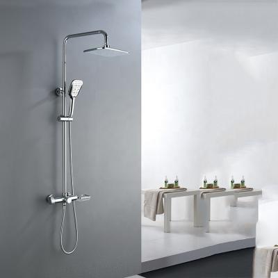 China With Sliding Bar China Bathroom Manufacturer Thermostatic Shower Set Multifunctional Bracket Built-in Shower Faucet for sale