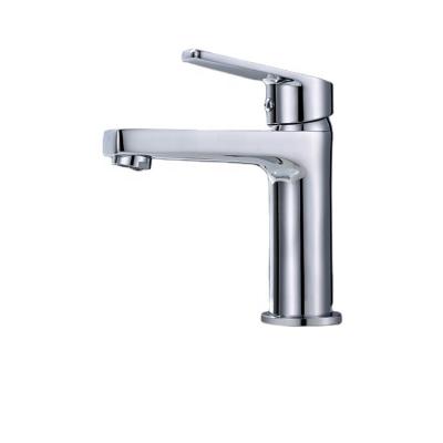 China Metered Faucets Plating Basin Faucet Recessed Handle Basin Faucet Hot And Cold Faucet for sale