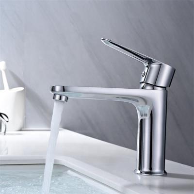 China Faucets Factory Direct Sale Basin Faucet Mixer Basin Metered Electroplating Faucet for sale