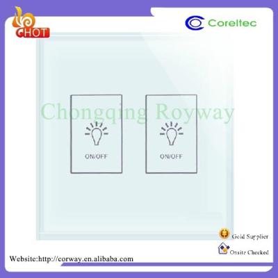 China Fashion Glass Design Touch Panel Smart Electric Switch 80*80mm for sale