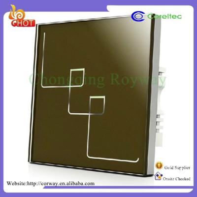 China Led Indicator Wall Switch Timer Smart Touch Switch 80*80mm for sale