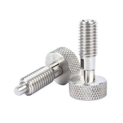 China ZINC M6 M8 M10 M12 M16 stainless steel plunger with knurled main 