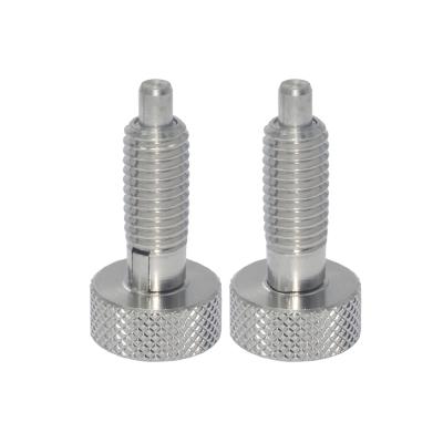 China Stainless Steel M10 Stainless Steel Self Locking Knurled Plunger Type Pull Knob Indexing for sale