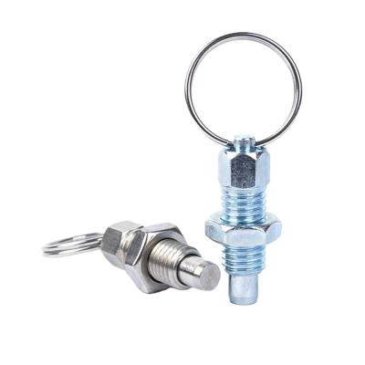 China ZINC Factory Supply Stubby Hand Retractable Spring Plungers With Pull Ring for sale