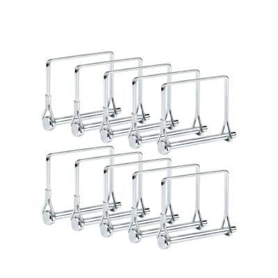 China High Quality 304 Stainless Steel Hitch Pin Stainless Steel M8 M10 Linch Style Double Tab Lock Pins Square Wire Tab Lock Pins for sale