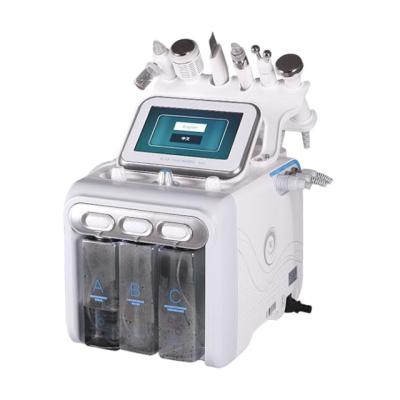 China 2021 New Trending Ideas Aquafacial Oxygen Exfoliators h2o2 facial machine for sale 6 whites in 1 Water Oxygen Dermabrasion For Salon for sale