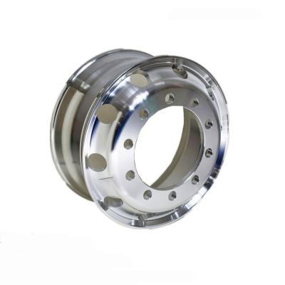 China 22.5x8.25 Aluminum 10x335mm Forged Machine Finished Aluminum Wheels / Polished Heavy Duty Truck Wheel for sale