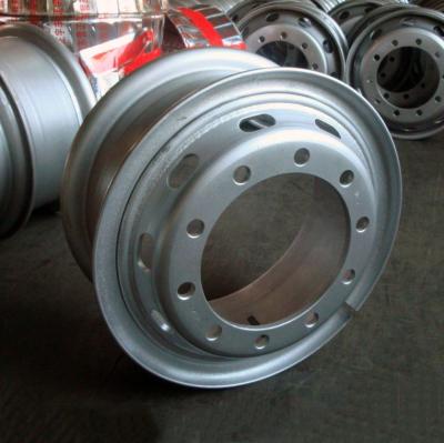 China 8.5-20 steel TUBE WHEEL FOR TRUCK TRAILER silver color for sale