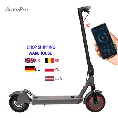 China LCD Display Screen + LED Light Aovopro Factory Price New E Scooter Moped Electric Scooter Front Wheel Hydraulic Suspension Folding ESMAX 2 for sale