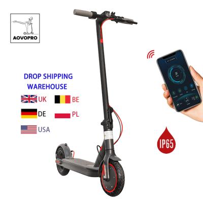 China LCD display screen + pro 350w 36v 10.5ah M365 pure electric scooter and bike Poland warehouse LED light electric scooter adult AOVO for sale