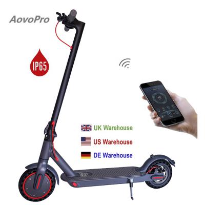 China LCD display screen + premium customization LED light 8.5/10 watt 250w/350 inch Aovo production pro battery 36v 7.5ah/10.5ah E scooter for sale