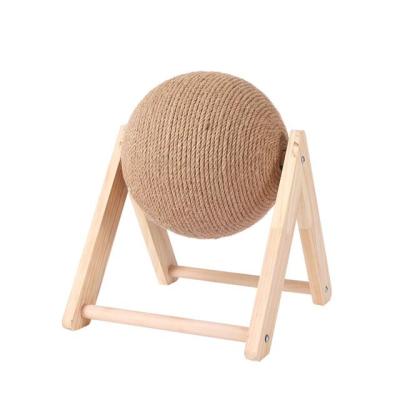 China Wooden Sisal Stocked Cat Scratching Ball from Weita Manufacturing Wholesale Entertainment for sale