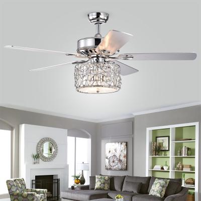 China Positive or Return 52 Inch Ceiling Fan Chandelier Ceiling Fan with Remote Control Lights Chrome 5 Blades (not including bulbs) for sale