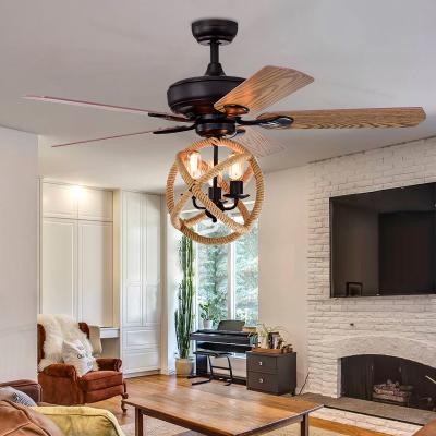 China Positive or Return 52 Inch Industrial Ceiling Fan with Lights and Remote Control Ceiling Fan Mount Farmhouse Flush Mount Ceiling Fan for sale