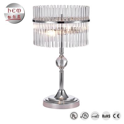 China Luxury Antique Decorative Wrought Iron Style E12 Metal Crystal Table Lamp Bed Side Lamp for Living Room Bedroom Dining Room for sale