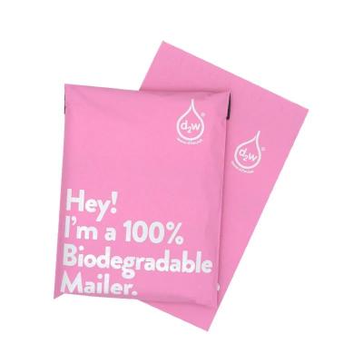 China 100% D2W Eco-friendly Wholesale Biodegradable Shipping Envelope Bag ECO Factory Starch Messenger Postal Bags Self Adhesive Clothing Pouch for sale