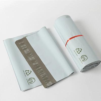 China Customized Eco-friendly Logo Printed Envelope Degradable Mailing Pouch White Color Clothes Packaging Bags ECO Storage Biodegradable Poly Bag for sale