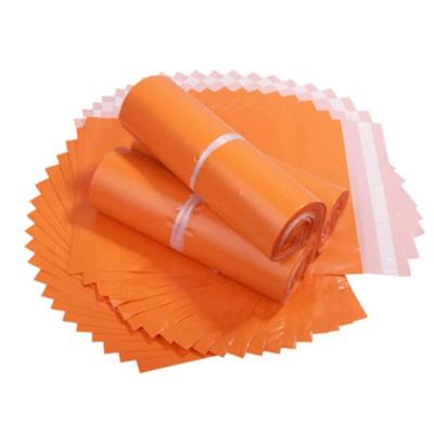 China Wholesale Low MOQ Eco-friendly Matte Plastic Mailing Bags Perfect Printing Orange Frosted Color E-commerce Packaging Messenger Bags For Cloth for sale