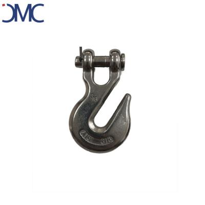 China Heavy Industry High Polished Stainless Steel AISI304/316 Clevis Grab Hook With Safety Latches for sale