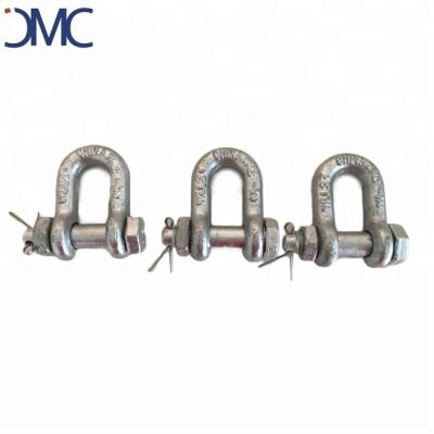 China G2150 Heavy Industry US Type Drop Forged Bolt Type Chain Shackle for sale