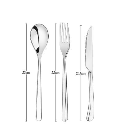 China Fashionable Nordic Stainless Steel Golden Copenhagen Knife and Fork and 10 Inch Dish Steak Sustainable Set for sale