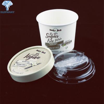 China Wegwerf-Form-Kraftpapier-Eiscreme-Schalen der Schüssel-4oz mit Deckeln zu verkaufen