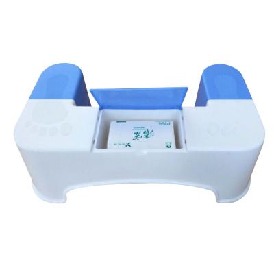 China Plastic Storage Bathroom Toilet Stool Potty Stool Step Stool With Phone Holder for sale