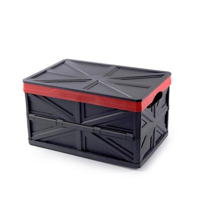 China 45L And 25L Viable Foldable Plastic Organizer Storage Box With Handle Storage Box for sale