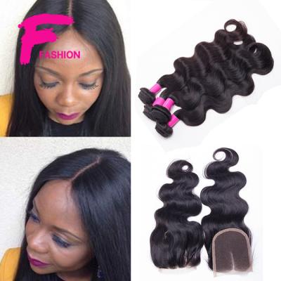 China 3 Bundles Brazilian Virgin Hair Weft Body Wave With Closure 7A Human Hair Bundles Weave for sale