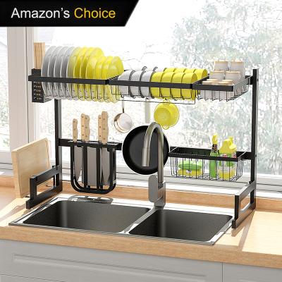 China Viable Over Sink Dish Drying Rack Kitchen Organization Storage Racks And Rack Dish Drainer Racks For Counter for sale