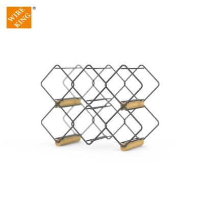 China Sustainable Metal Wine Display Rack Kitchen Metal Wine Racks Racks Wine Holding Rack for sale