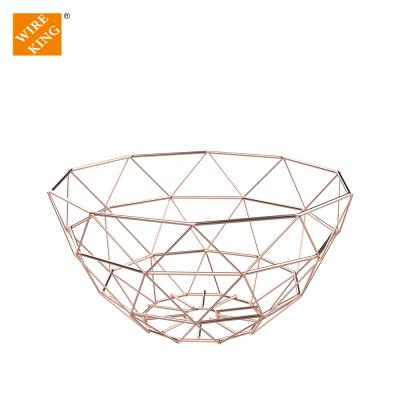 China Wholesale Household Kitchen Storage Metal Wire Fruit Vegetable Stocked Hanging Basket for sale