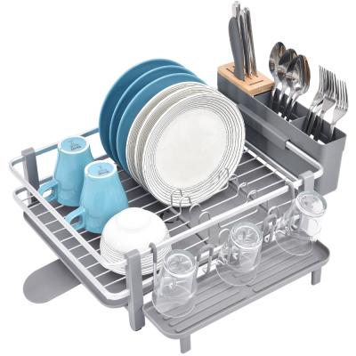 China Sustainable Drying Dish Rack Utensils and Cups Rack SS for Kitchen Organization for sale